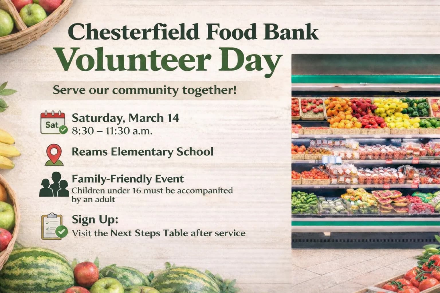 Serve with the Chesterfield Food Bank