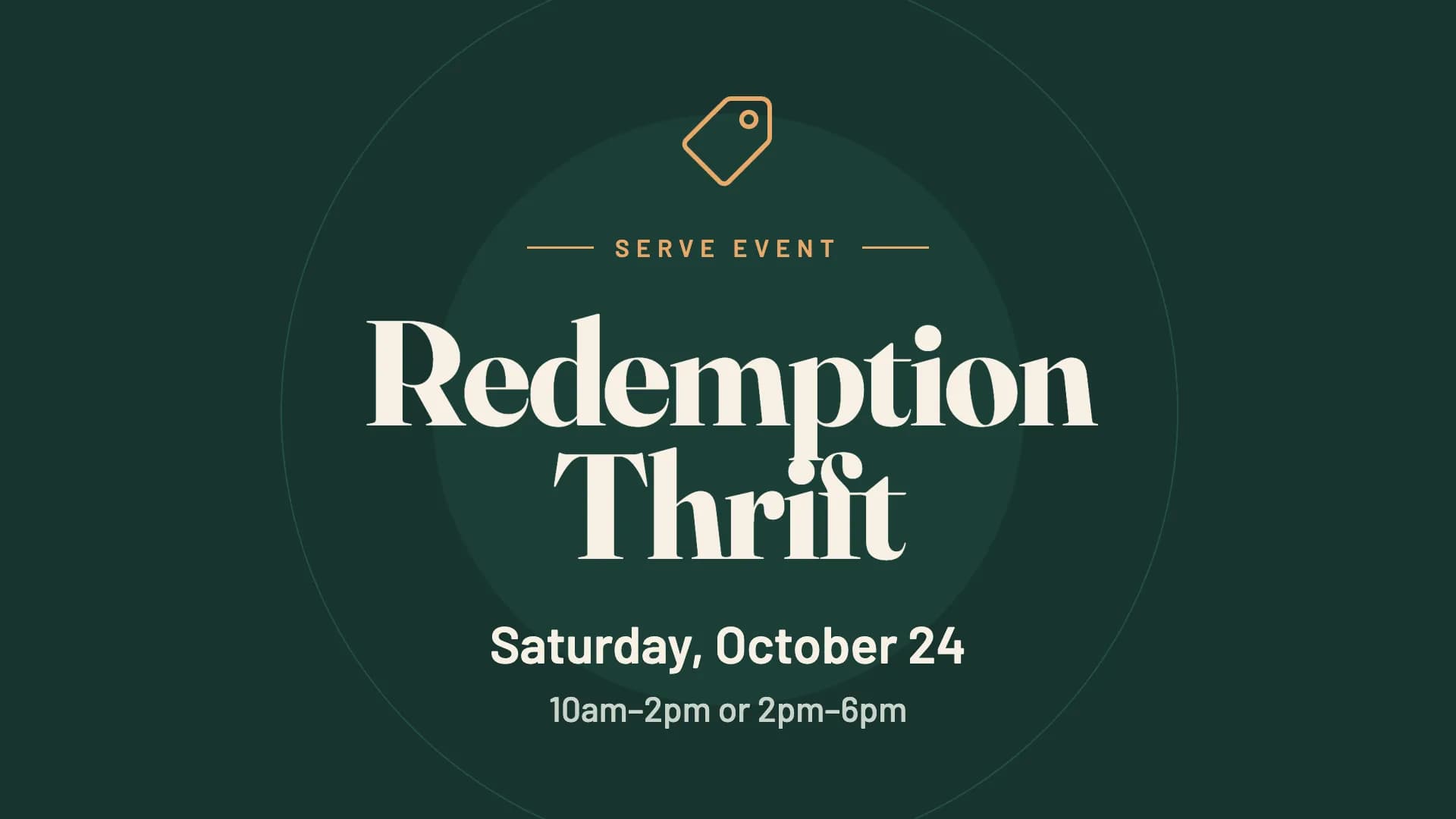 Serve Event: Redemption Thrift